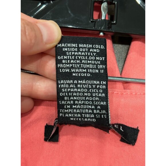 Zac & Rachel Pull On Cropped Capri Pants Coral Sz 10 Flat Front O-Ring Hem - Picture 8 of 10